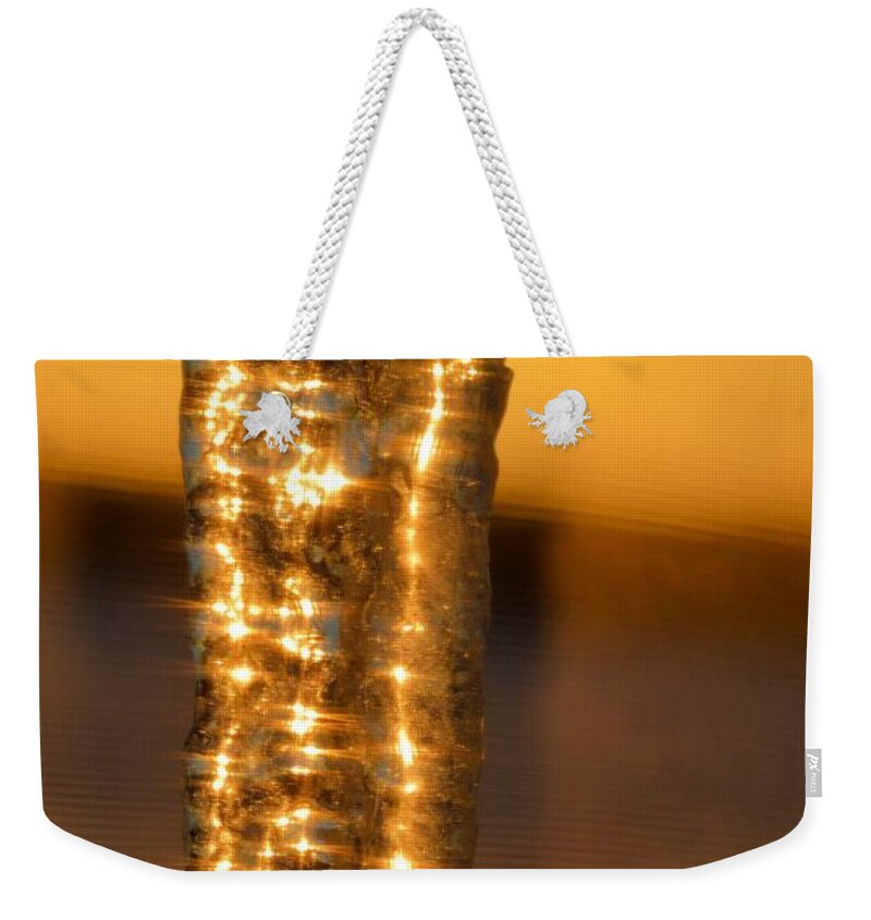 Sunset Weekender Tote Bag featuring the photograph Fire And Ice 2 by Bonfire Photography