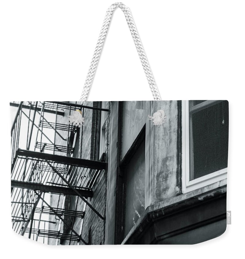 Stairs Weekender Tote Bag featuring the photograph Fire escape stairs 3 by Jason Hughes