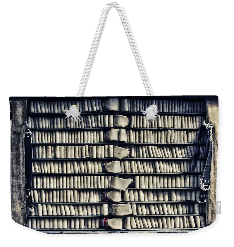 Photo Weekender Tote Bag featuring the photograph Fire Hose by Jutta Maria Pusl