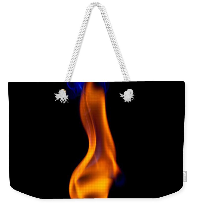 Abstract Weekender Tote Bag featuring the photograph Fire Lady by Gert Lavsen