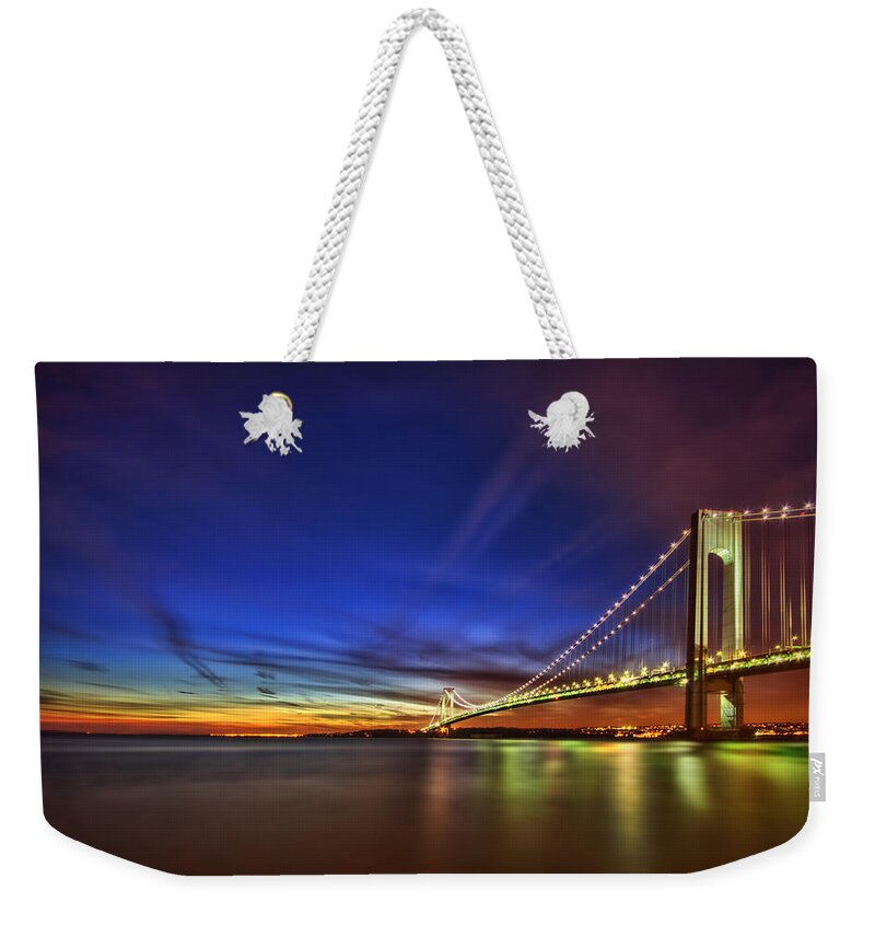 Verrazano Weekender Tote Bag featuring the photograph Fire My Desire by Evelina Kremsdorf