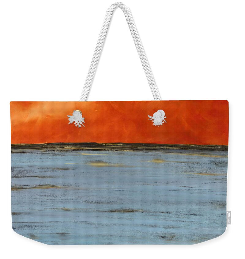 Ocean Weekender Tote Bag featuring the painting Firesky by Tamara Nelson