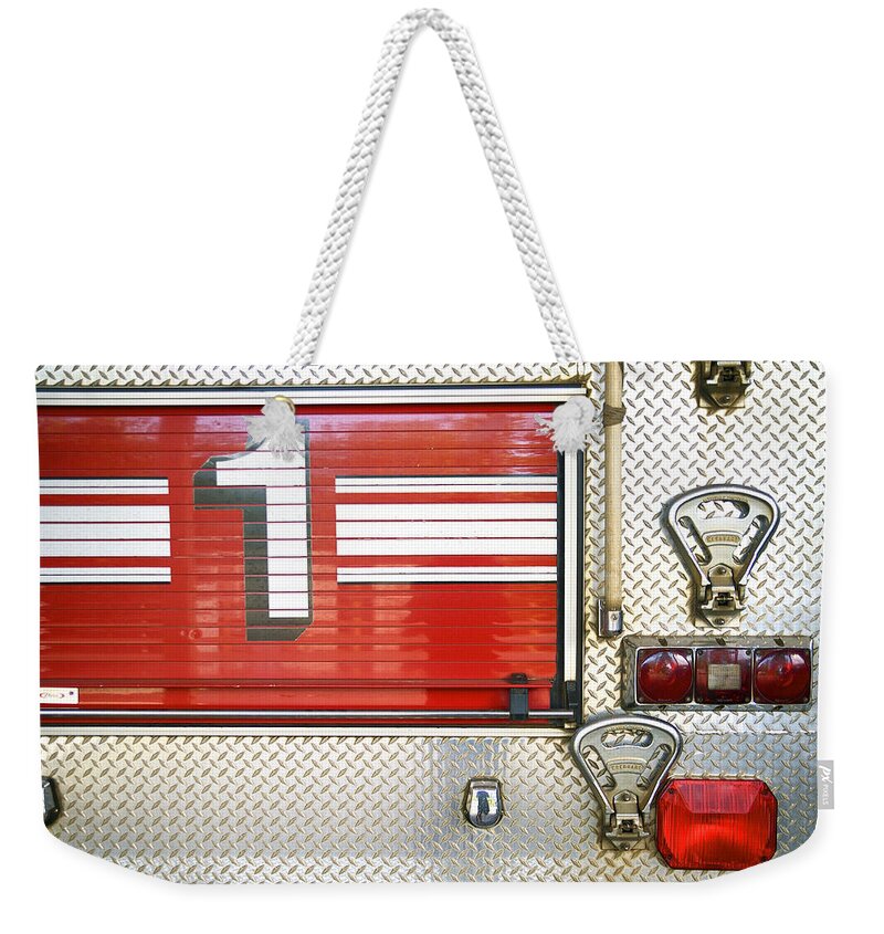 Career Weekender Tote Bag featuring the photograph Firetruck Detail I by Kicka Witte - Printscapes