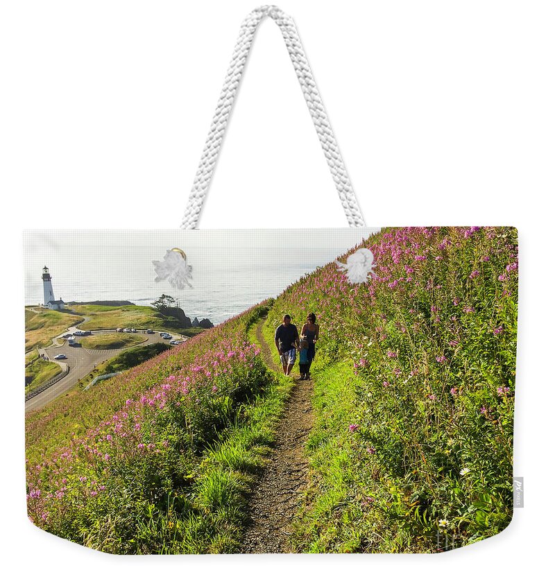 Sky Weekender Tote Bag featuring the photograph Fireweed Seascape by Nick Boren