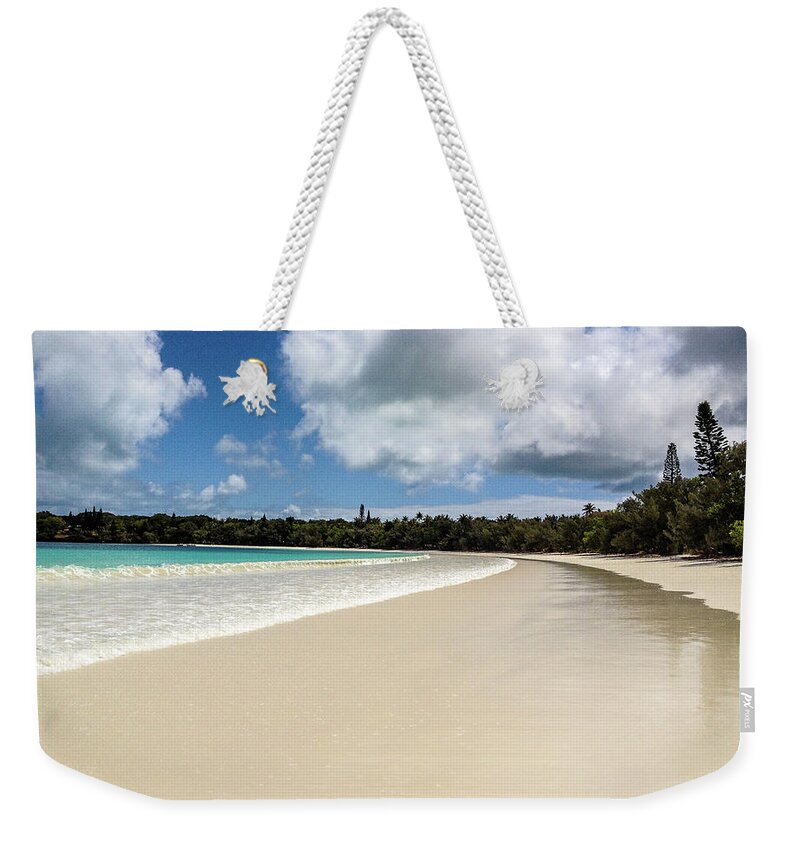 Water Weekender Tote Bag featuring the photograph First footprints by Dorothy Darden