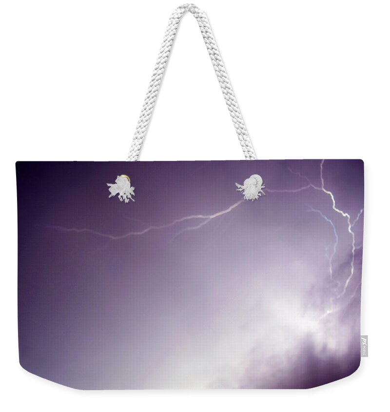 First Weekender Tote Bag featuring the photograph First Lighting by Pat Turner
