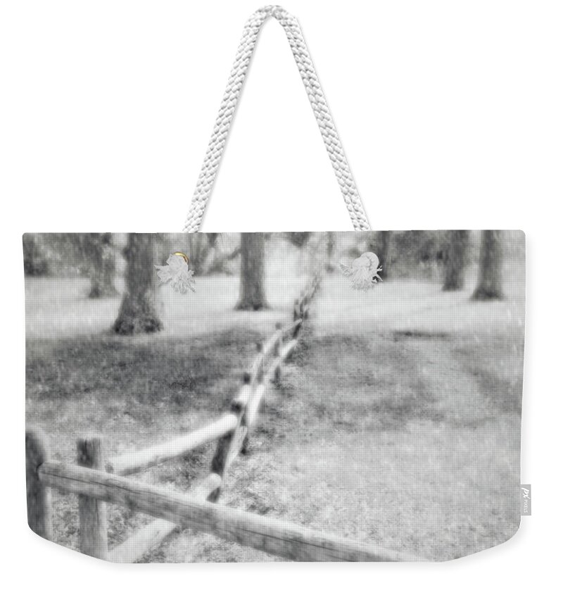 Snow Weekender Tote Bag featuring the photograph First Snow by John Anderson