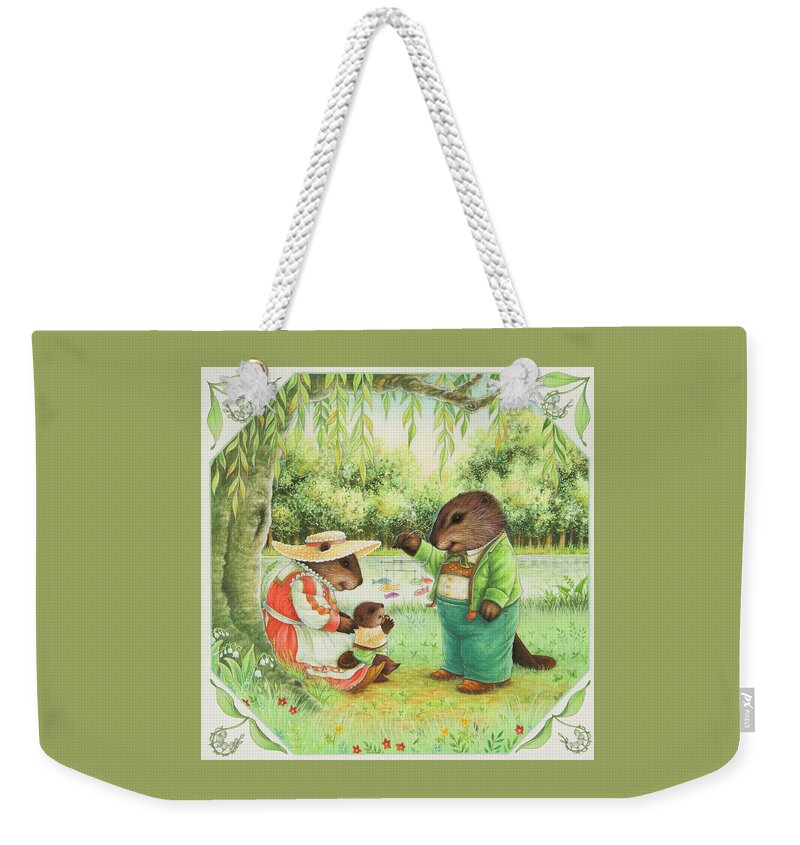 Beavers Weekender Tote Bag featuring the painting First Steps by Lynn Bywaters