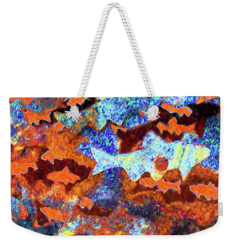 Burlington Vermont Weekender Tote Bag featuring the photograph Fish Abstract by Tom Singleton