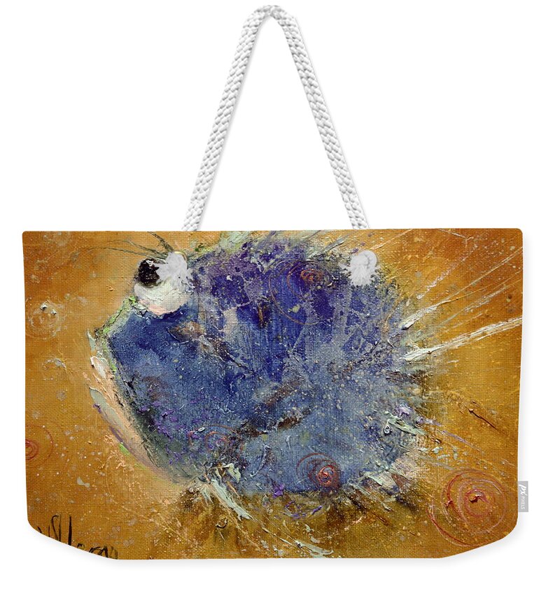 Russian Artists New Wave Weekender Tote Bag featuring the painting Fish-Ka 4 by Igor Medvedev