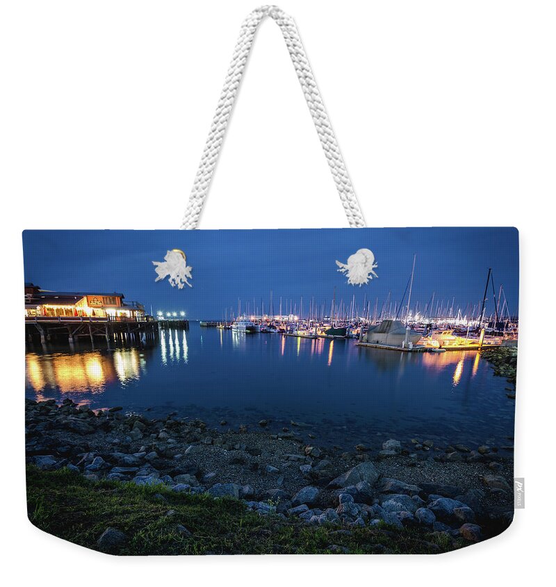 Landscape Weekender Tote Bag featuring the photograph Fisherman's Wharf by Margaret Pitcher