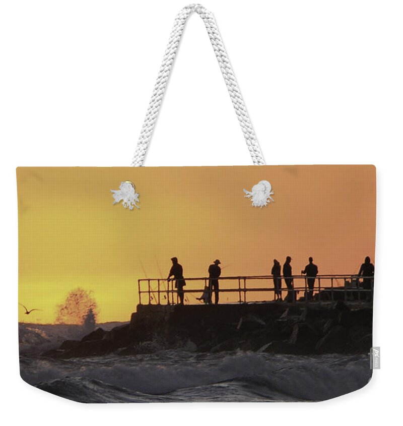 Photography Weekender Tote Bag featuring the photograph Fishing at dawn by Julianne Felton