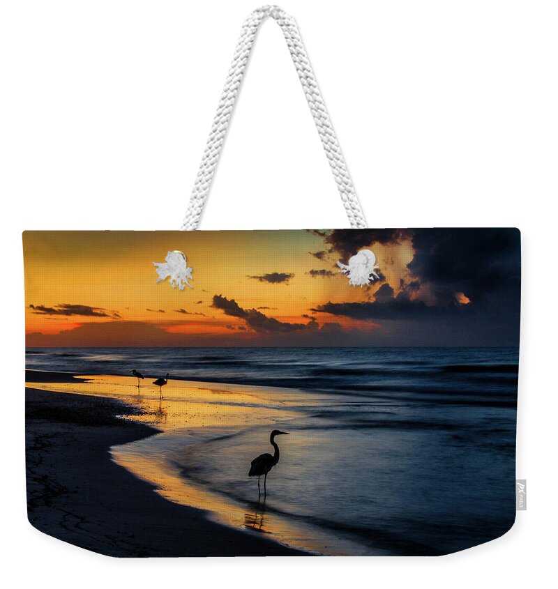 Alabama Weekender Tote Bag featuring the photograph Fishing on the Edge by Michael Thomas