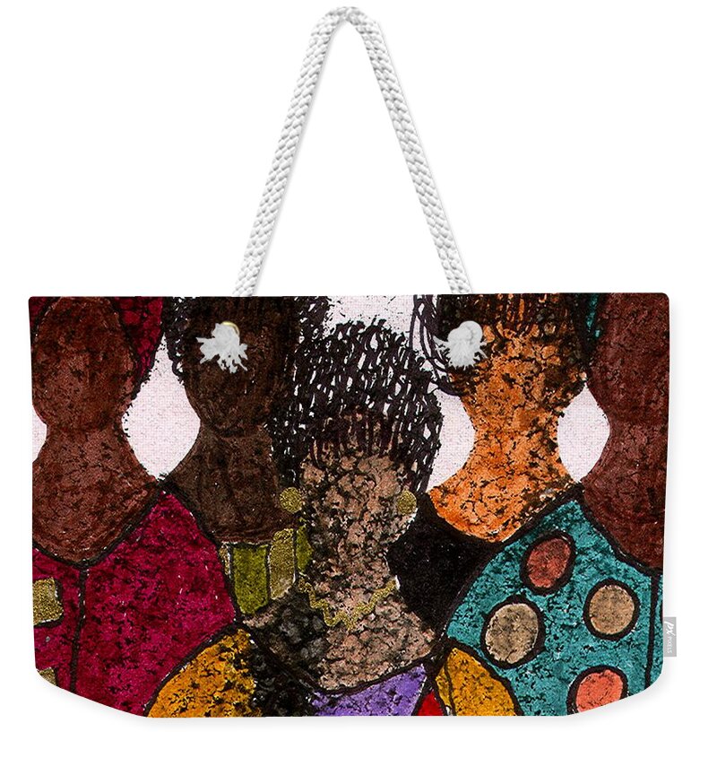 Gretting Cards Weekender Tote Bag featuring the painting Five Alive by Angela L Walker