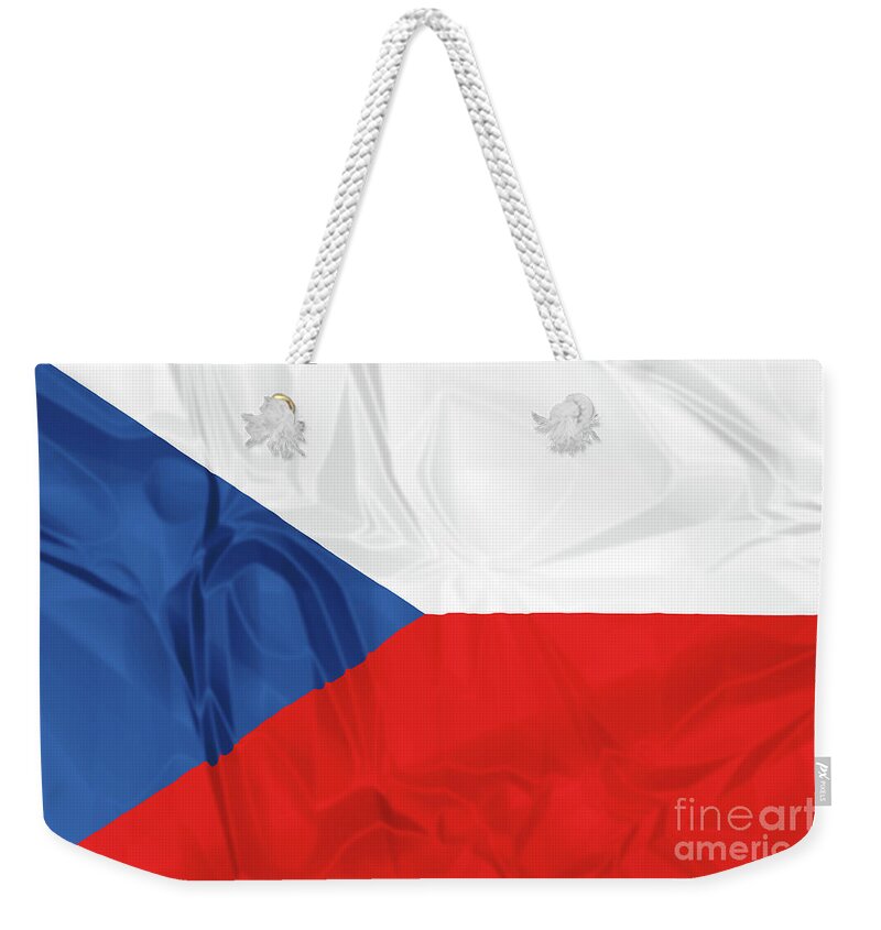 Czech Republic Weekender Tote Bag featuring the photograph Flag of Czech Republic by Benny Marty