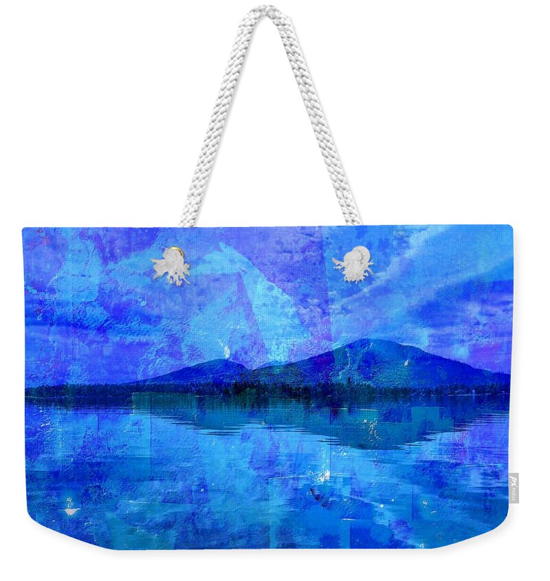 Lake Weekender Tote Bag featuring the photograph Flagstaff Lake Blu by Russel Considine