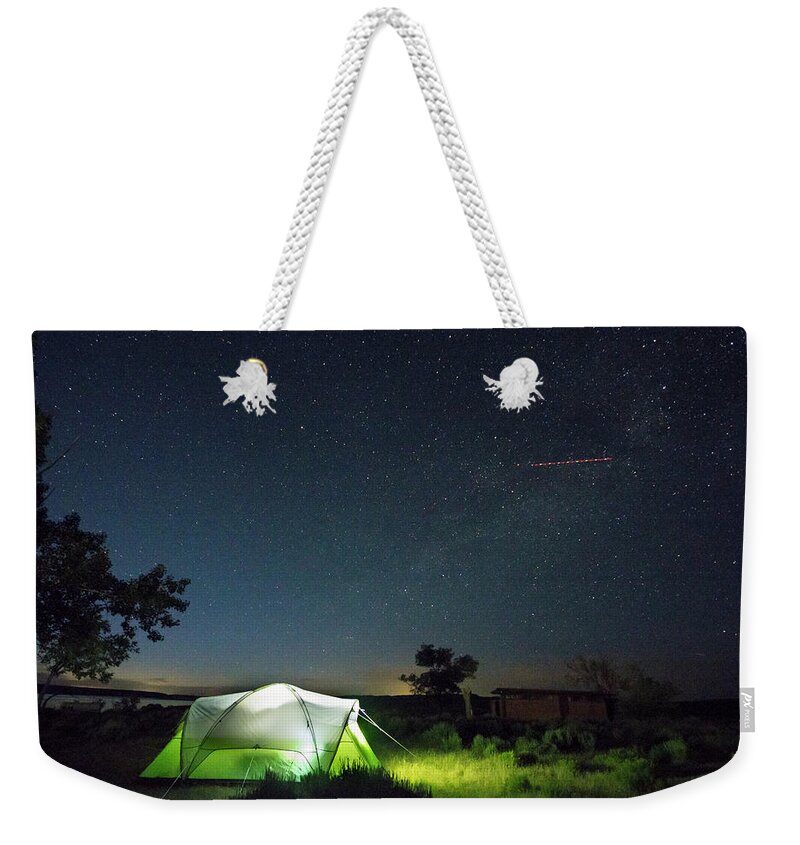 Flaming Gorge Weekender Tote Bag featuring the photograph Flaming Sky by Brian Duram