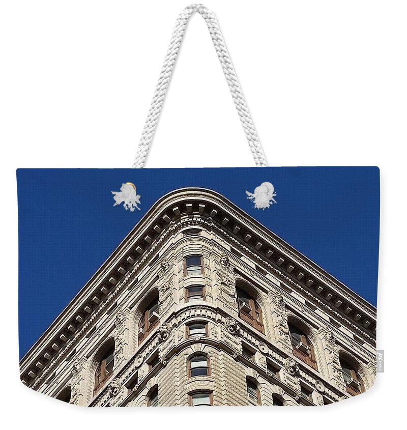 Flatiron Building Weekender Tote Bag featuring the photograph FlatIron Building Corner by Vic Ritchey