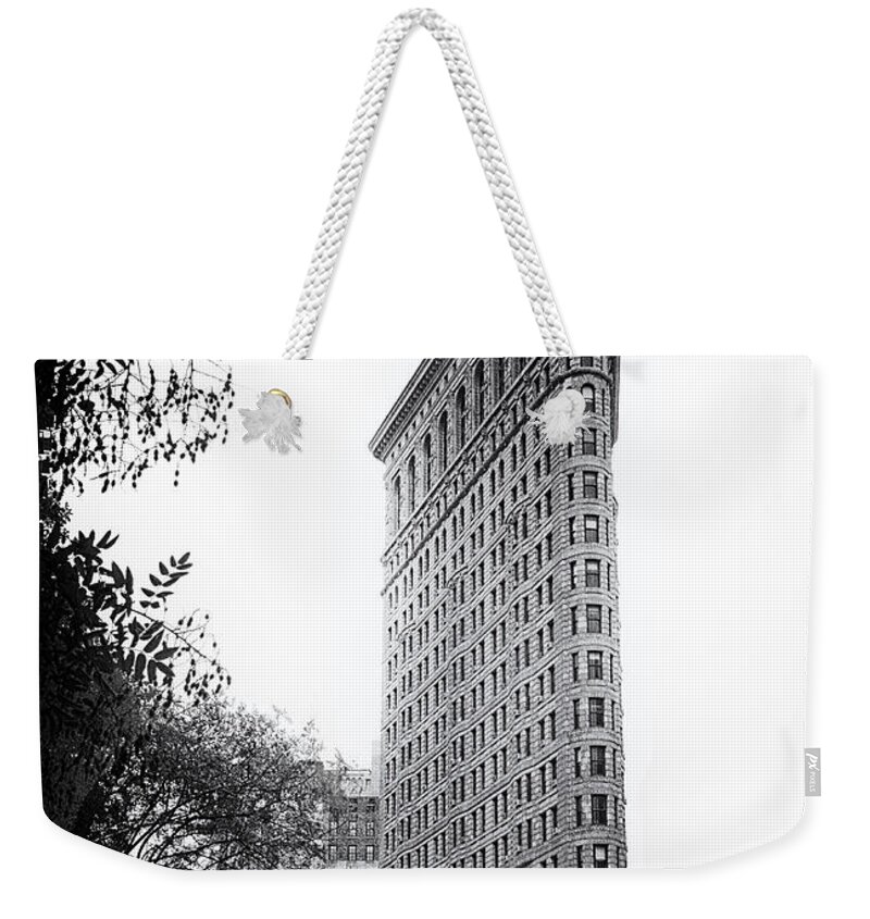 Building Weekender Tote Bag featuring the photograph Flatiron Noir by Jessica Jenney