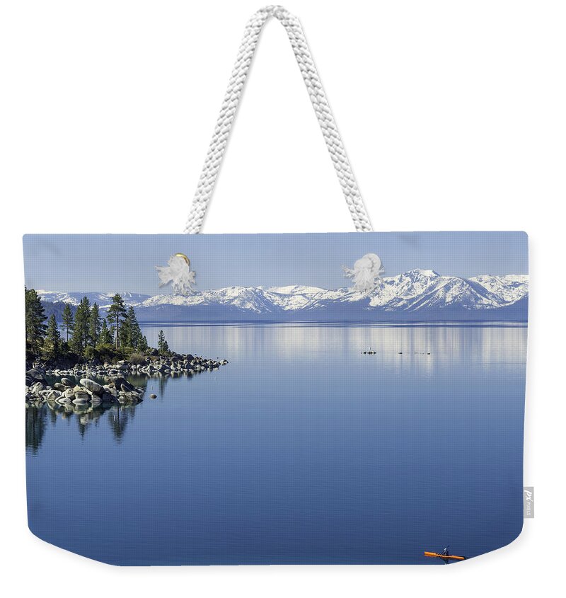 Usa Weekender Tote Bag featuring the photograph FlatWater Kayak by Martin Gollery