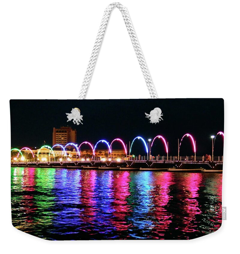 Willemstad Weekender Tote Bag featuring the photograph Floating Bridge, Willemstad, Curacao by Kurt Van Wagner