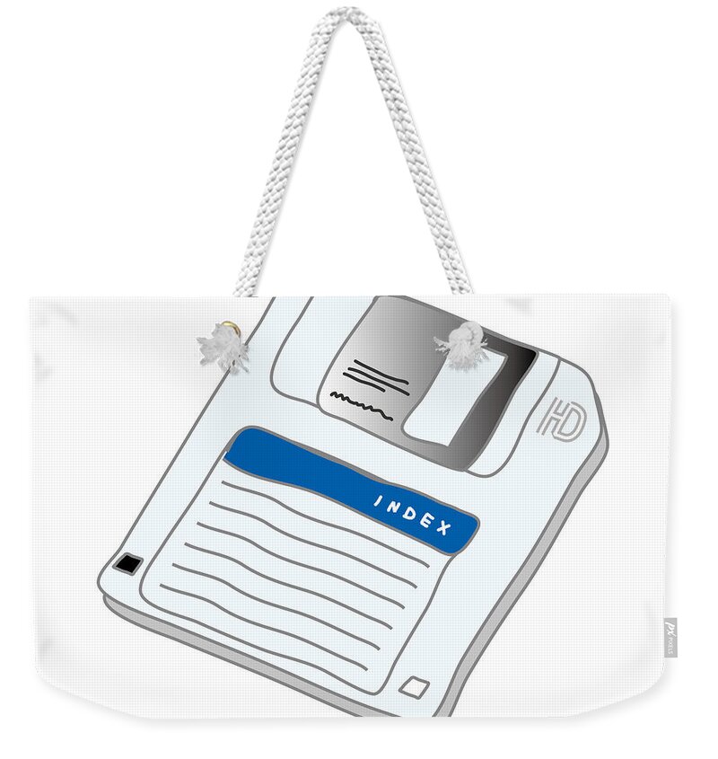  Weekender Tote Bag featuring the digital art Floppy Disk by Moto-hal