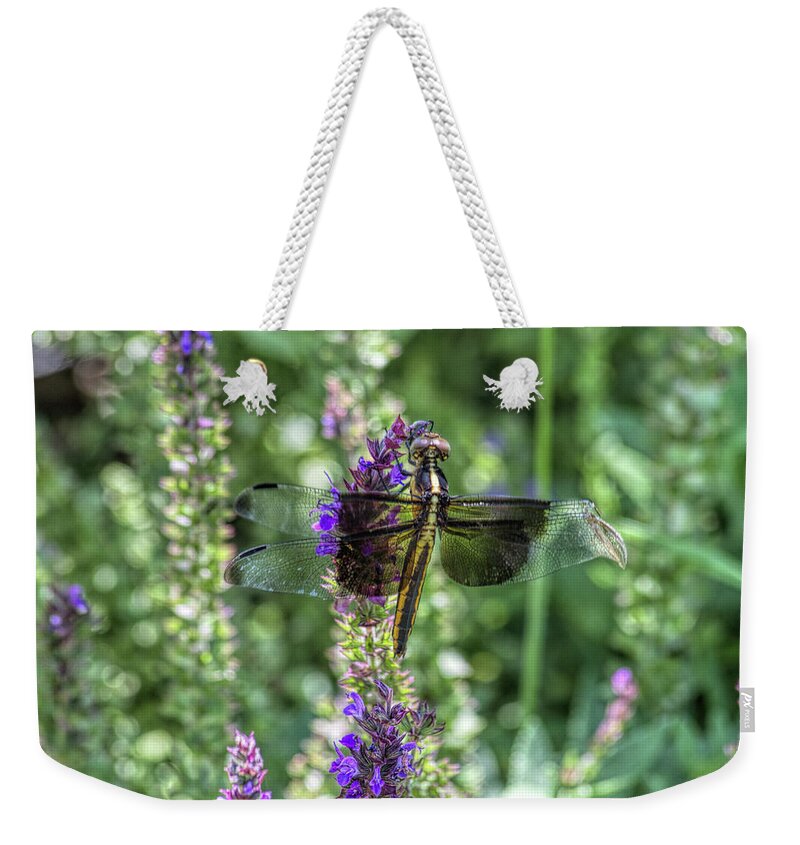 Dragonfly Weekender Tote Bag featuring the photograph Flora and Fauna by Alana Thrower