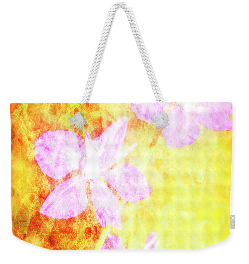Floral Weekender Tote Bag featuring the photograph Floral Abstraction, Digital Art by A Macarthur Gurmankin