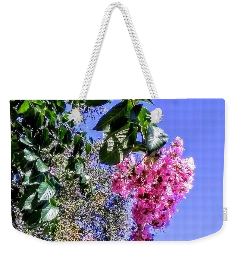 Flowering Tree Weekender Tote Bag featuring the photograph Floral Essence by Suzanne Berthier