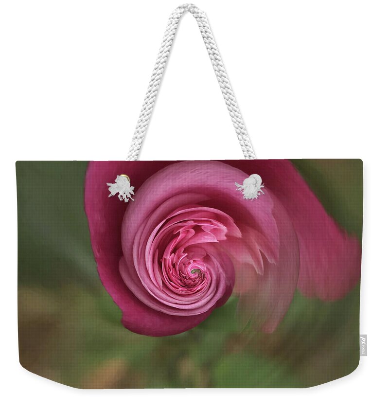 Rose Weekender Tote Bag featuring the photograph Floral fantasy 1 by Usha Peddamatham