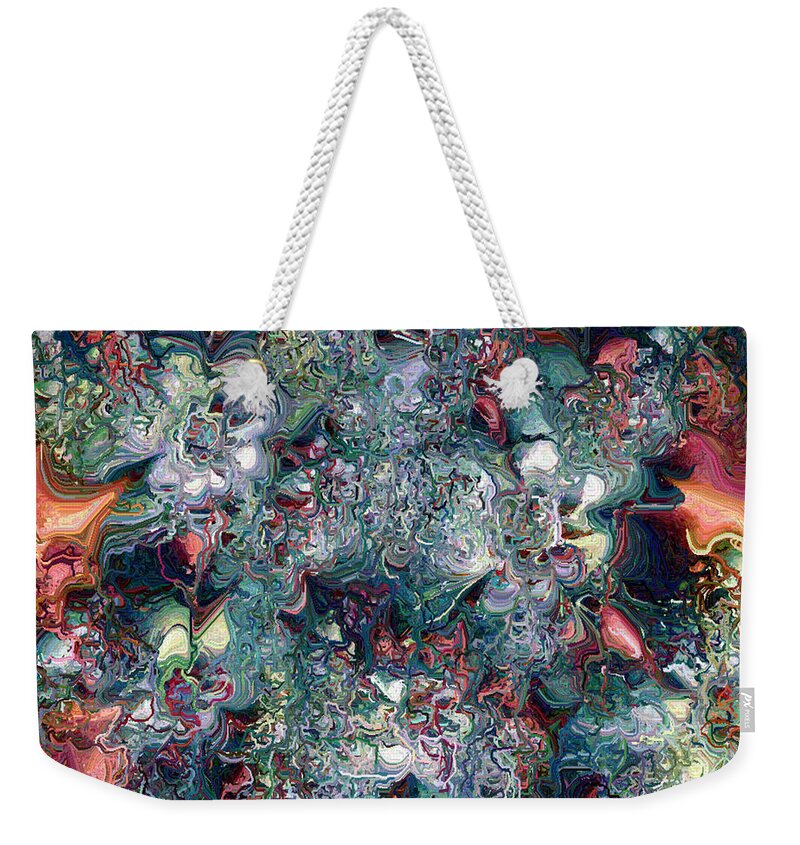 Abstract Weekender Tote Bag featuring the digital art Floralia by Charmaine Zoe