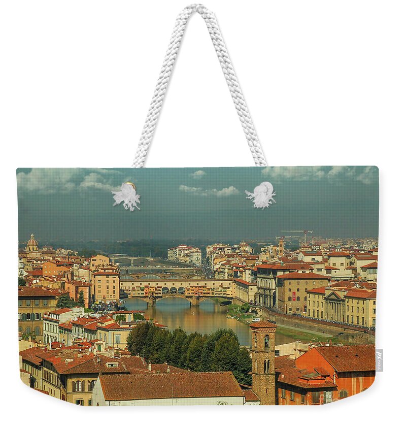 Florence Weekender Tote Bag featuring the photograph Florence Italy by Maria Rabinky