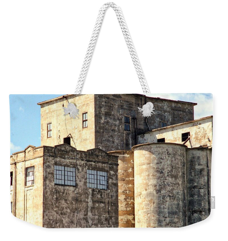 Flour Mill Weekender Tote Bag featuring the photograph Flour Mill by Linda James