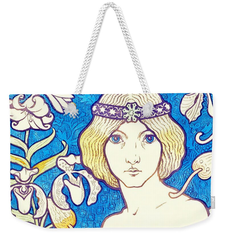 Flower Child 1895 Weekender Tote Bag featuring the photograph Flower Child 1895 by Padre Art