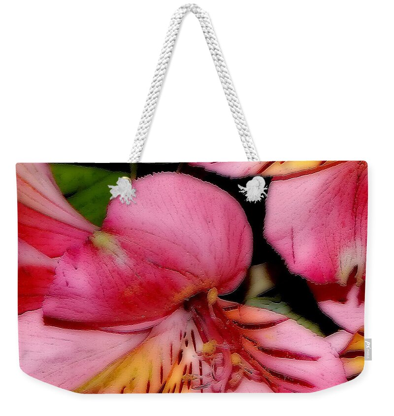 Barbara Tristan Weekender Tote Bag featuring the photograph Flowers # 8728_1 by Barbara Tristan