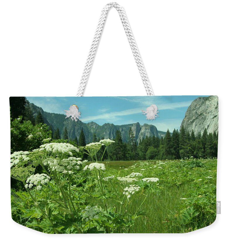 California Weekender Tote Bag featuring the photograph Flowers in the Valley by Cheryl Wallace