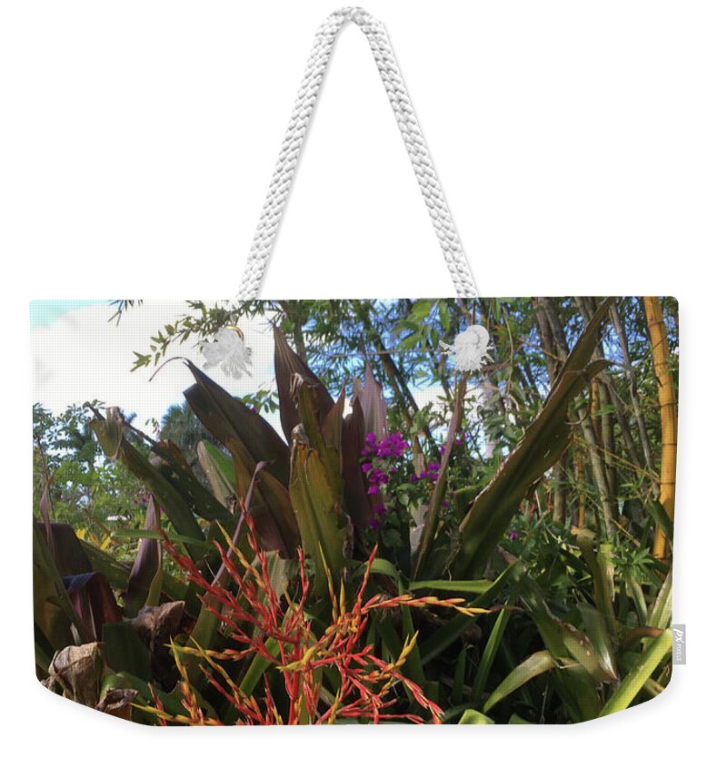 Flowers Weekender Tote Bag featuring the photograph Flowers in Paradise #2 by Susan Grunin