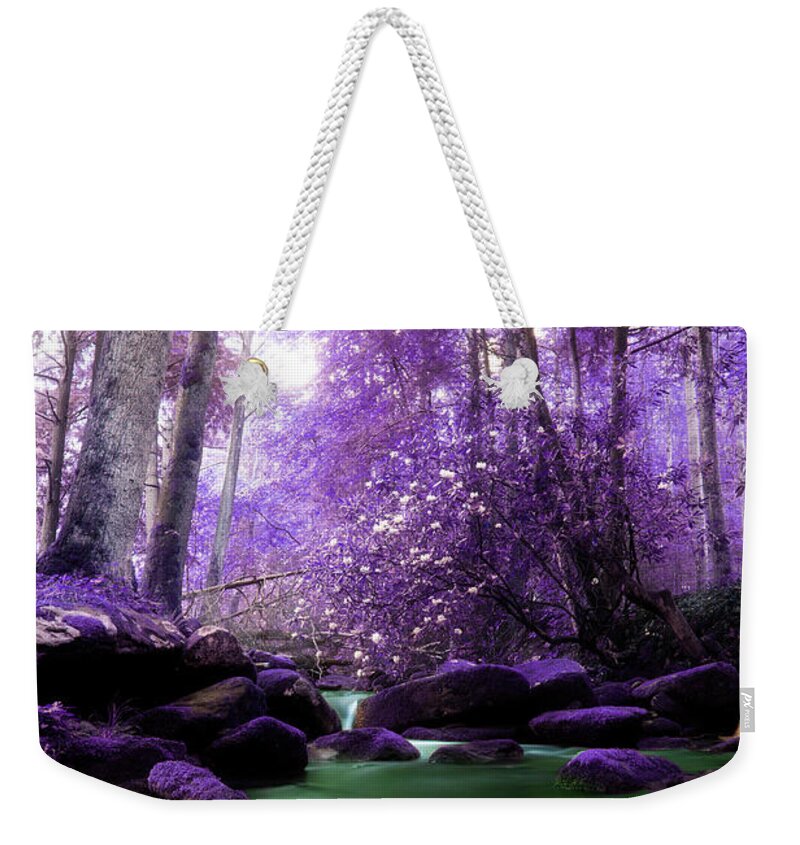 River Weekender Tote Bag featuring the photograph Flowing Dreams by Mike Eingle