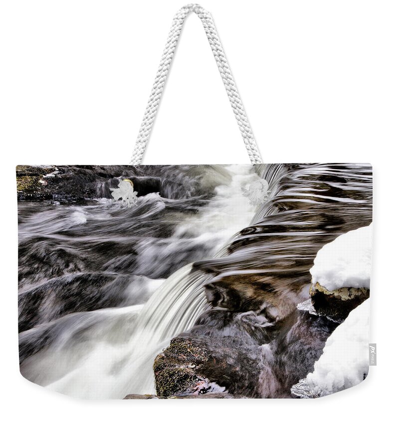 Child's Park Weekender Tote Bag featuring the photograph Flowing Water Dreams by Cate Franklyn