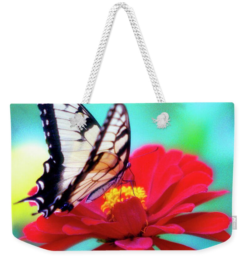 Jigsaw Weekender Tote Bag featuring the photograph Flutter by Carole Gordon
