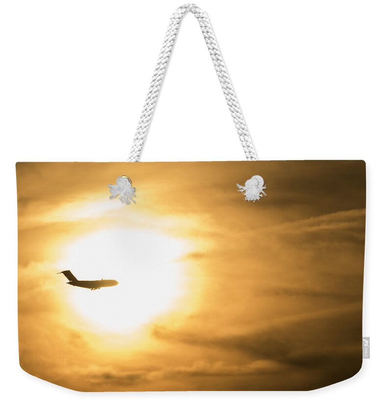 Plane Weekender Tote Bag featuring the photograph Fly to the Sun by David Kay