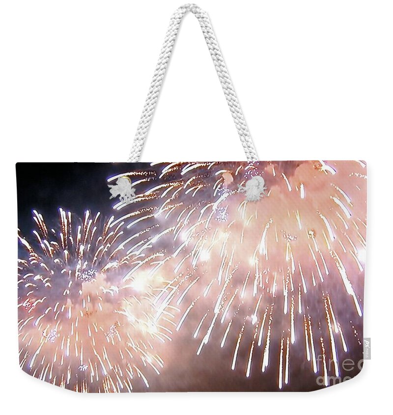 Photo Weekender Tote Bag featuring the photograph Flying High on Fourth of July by Marsha Heiken