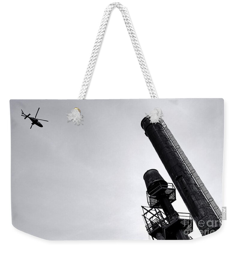 Helicopter Weekender Tote Bag featuring the photograph Flyover by Olivier Le Queinec
