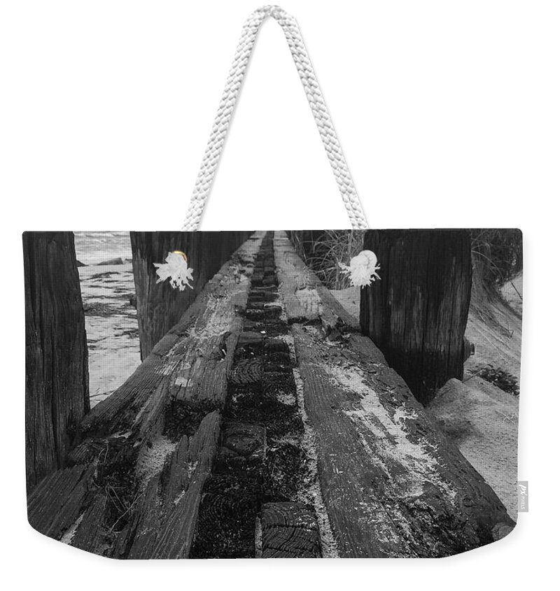 Folly Beach Weekender Tote Bag featuring the photograph Folly Beach Salty Breezes by Dale Powell