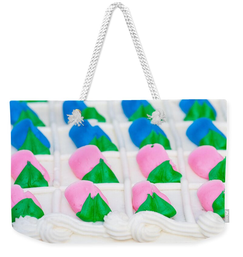 Birthday Cakes Weekender Tote Bag featuring the photograph Fondant close-up by Brian Green