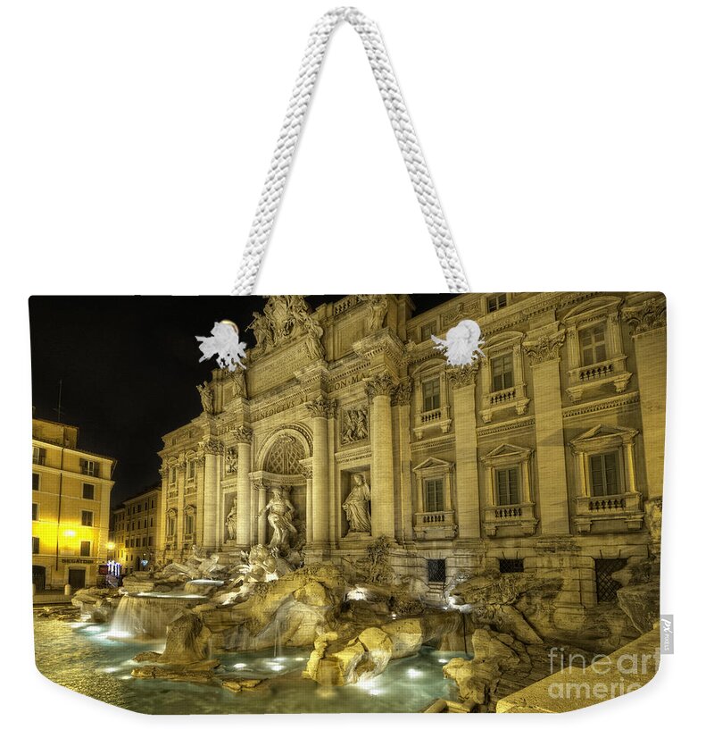 Yhun Suarez Weekender Tote Bag featuring the photograph Fontana di Trevi 1.0 by Yhun Suarez