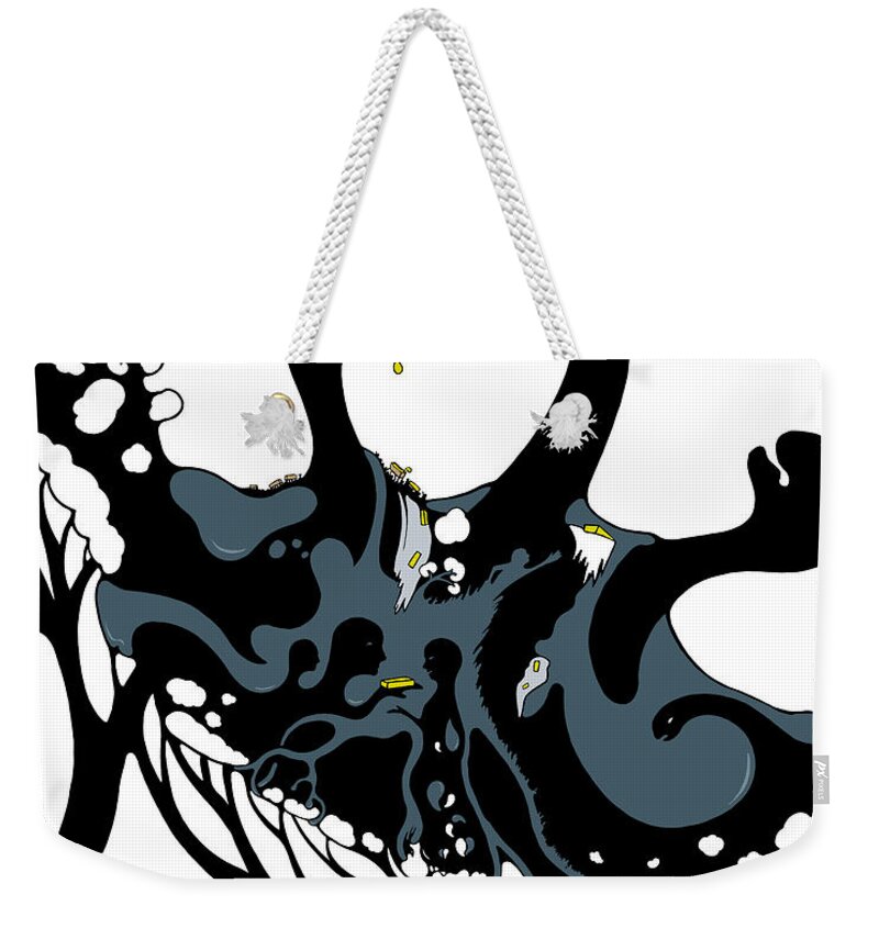 Modern Art Weekender Tote Bag featuring the drawing Fool's Gold by Craig Tilley