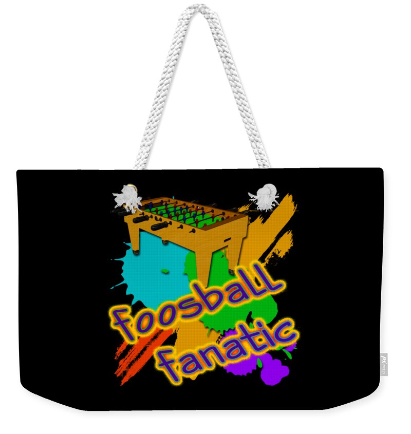 Foosball Fanatic Weekender Tote Bag featuring the digital art Foosball Fanatic by David G Paul