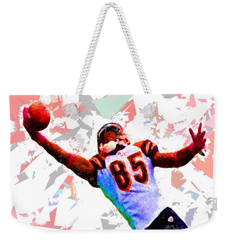 Football Weekender Tote Bag featuring the painting Football 114 by Movie Poster Prints