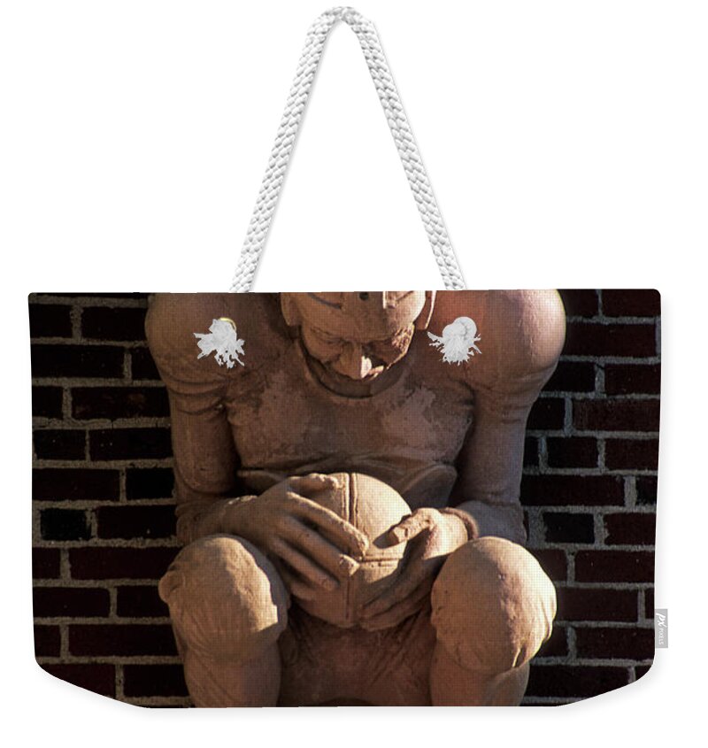 Outdoors Weekender Tote Bag featuring the photograph Football Gargoyle by Doug Davidson